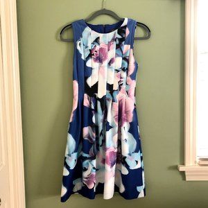 Vince Camuto Sleeveless A-Line Floral Dress